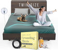 Earth and Moon Grounding Sheets Twin Size 39x75x15, Soft & Comfortable Fitted Bed Sheet for Restful Sleep, Reduce Pain, Fatigue, Stress, Made w/Organic Cotton & Pure Silver Fiber, Fits Deep Mattress