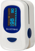 Finger Pulse Oximeter - Portable Fingertip Sensor Monitors Blood Oxygen Level and Heart Rate - Includes Carrying Case and Lanyard by Bluestone