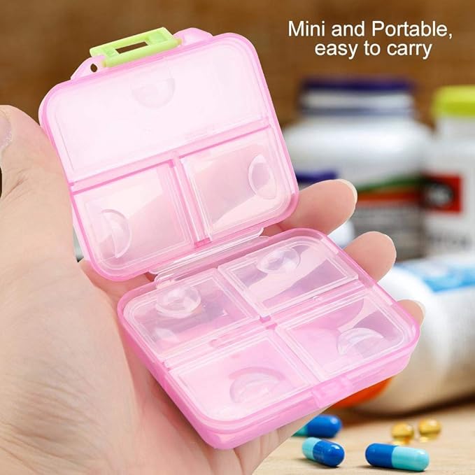 7 Grids Weekly Pill Box Portable Medicine Storage Box Foldable Drug Case Tablet Organizer for Travel ()