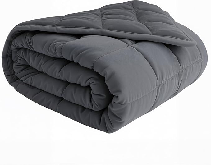 Weighted Blanket 15lbs 48"x72" Full Size for Adults, Heavy Blanket with Premium Glass Beads, Soft Microfiber Material & Breathable for All-Season Comfort (48"x72"15lbs)