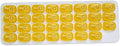 31 Day Monthly Pill Pod Organizer for Easy Medication Management - Stay on Track with Daily Vitamin Supplement Med Boxes, Ready for Travel - Yellow