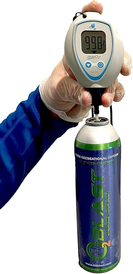 O2 Blast - Portable Oxygen Can, Filled with 99.99% Pure Oxygen with Sanitary flip top Cap for Sports, Travel, and High Altitude Use | On-the-Go Air Support for Hiking and Outdoors – 10L, 6-Pack