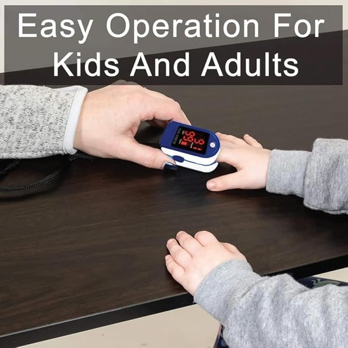 Roscoe Medical Finger Pulse Oximeter Oxygen Saturation Monitor - Pulse Ox Fingertip o2 Monitor for Pediatric and Adult - Sports and Aviation Use Only