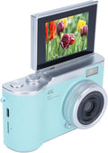 48MP Digital Camera, 1080P Video Camera, 8X Zoom, 2.4 Inch HD Flip Screen, LED Fill Light, Long Battery Life, with Multiple Functions for Entertaining Photography (Green)