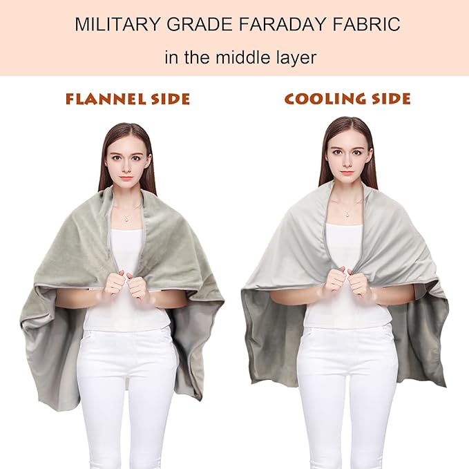 Faraday Fabric Belly Blanket Pregnancy EM Radtion Protection Blanket for Pregnant Women, Children (59.8×54.3 inch)