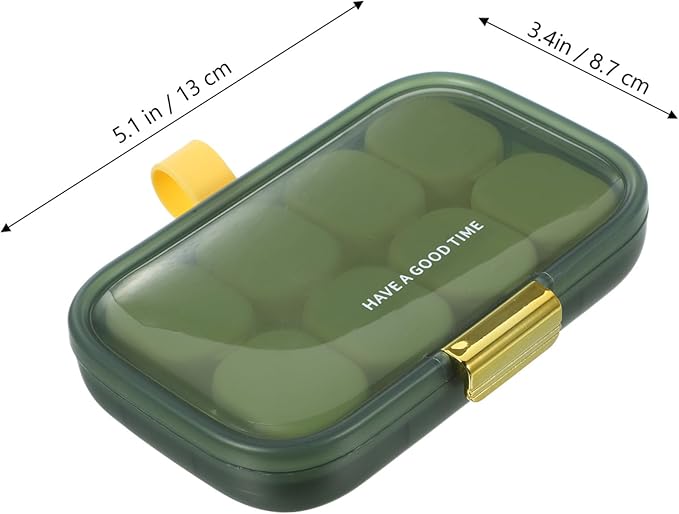 Portable Medicine Organizer Box Multipurpose Pill Container with Lid Convenient for Daily Use Travel Lightweight Design for Home Office and Outdoor Activities