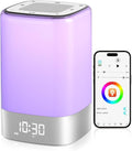 Sound Machine White Noise Machine with 32 Soothing Sounds, Bluetooth Speaker Alarm Clocks for Bedrooms with Wake up Light, Night Light for Kids, App Control Birthday Gifts for Teenage Girls Boys Women
