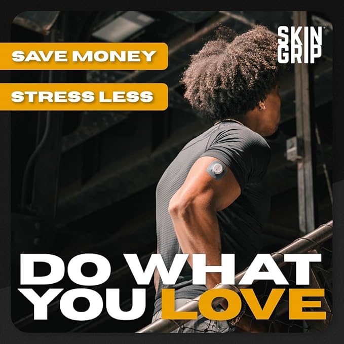 Skin Grip Adhesive Patches Compatible with Dexcom G7 & Stelo CGM with Cutout – Waterproof & Sweatproof Cover for Continuous Glucose Monitor Sensor, Stays Secure for 10-15 Days – 20 Pack, Basics Pack