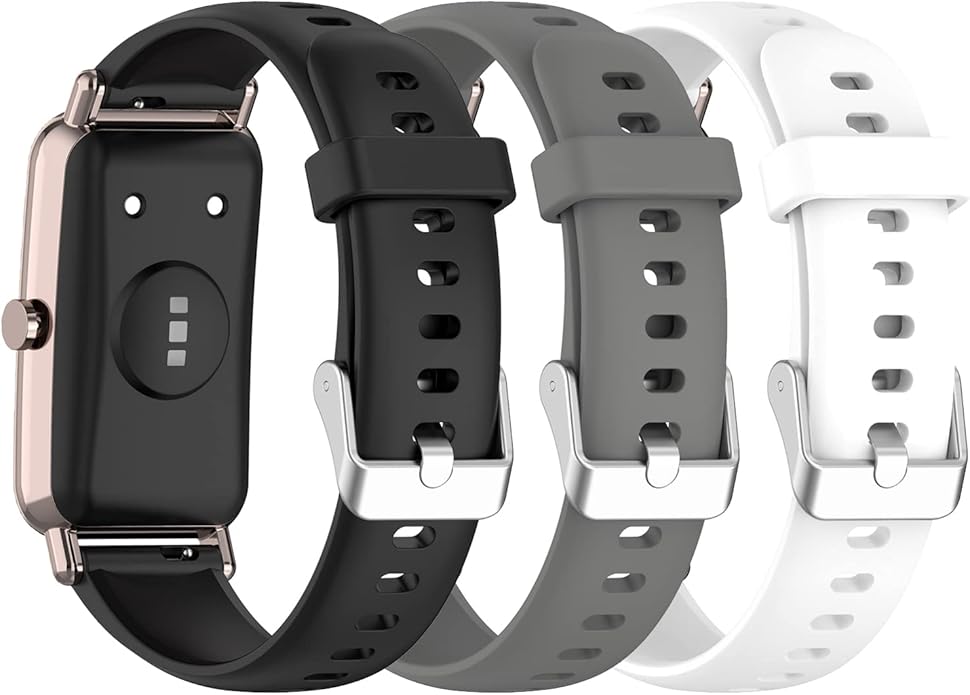 3 Pack Replacement Bands Compatible with HENGTO Fitness Tracker Watch for Kids, Soft Silicone Adjustable Sport Strap Wristband for HENGTO 1.4''/MorePro HM08/FITVII HM08/YOUSOKU H97 Pro/Amzhero D26/HENGTO H39 PLUS Smartwatch for Kids