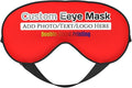 Personalized Eye Mask Add Picture Text Image Logo Custom Travel Sleeping Masks for Home Office Customized Sleep Mask for Men Women Blocks Light Adjustable Strap Red