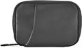 Kigai Black Solid Color Pill Case, Portable Weekly Daily Pill Case Bag Organizer with Zipper for Vitamins Medicine Supplements Travel Family Business