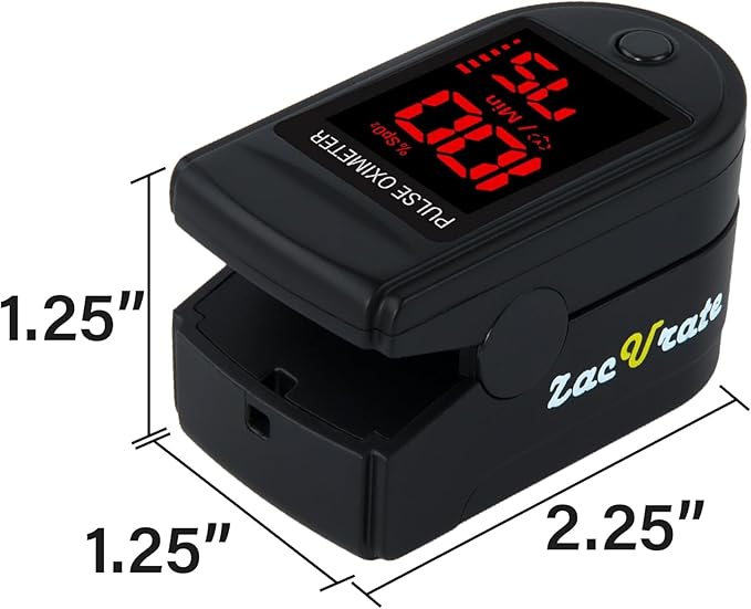 Zacurate Pro Series 500DL Fingertip Pulse Oximeter and Touchless Forehead Thermometer Digital Bundle