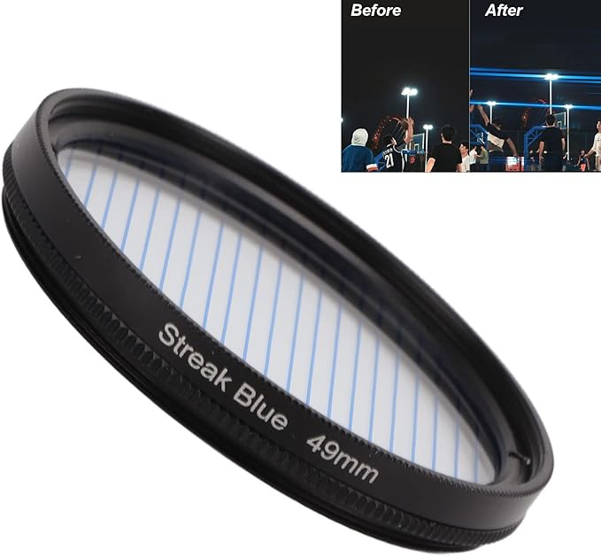 Special Effects Filter, 37mm 40.5mm 43mm 46mm 49mm Special Effects Lens Filter Anamorphic Special Effects Filter,for Most of Digital Cameras on The Market(49mm)