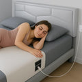 Grounding Sheet for Bed with Grounding Tester, Silver Threads - One Size For All Beds, Extra Soft 95% Organic Cotton 5% Pure Silver, Grounding Bed Sheets, Improve Sleep & Reduce Stress Earthing Sheets