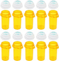 Beaupretty 10Pcs Travel Pill Bottle Organizer with Child Resistant Caps Small Plastic Medicine Containers Portable Pill Case Storage Box
