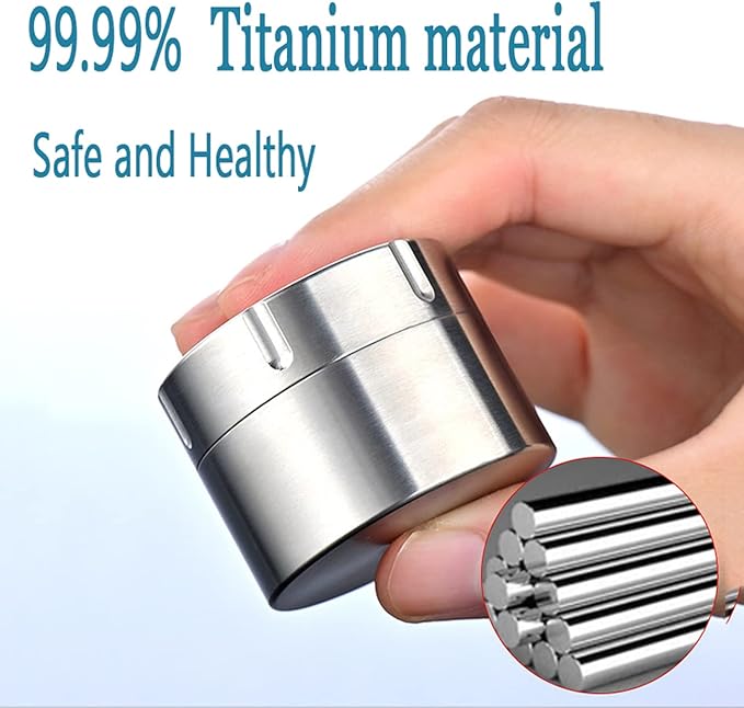 Titanium Pill Container, Pill Holder Extra Large Capacity, Waterproof Pill Case EDC Portable Travel Pill Box Organizer for Purse Pocket Daily Outdoors, Lightweight Pill Organizer, BPA Free