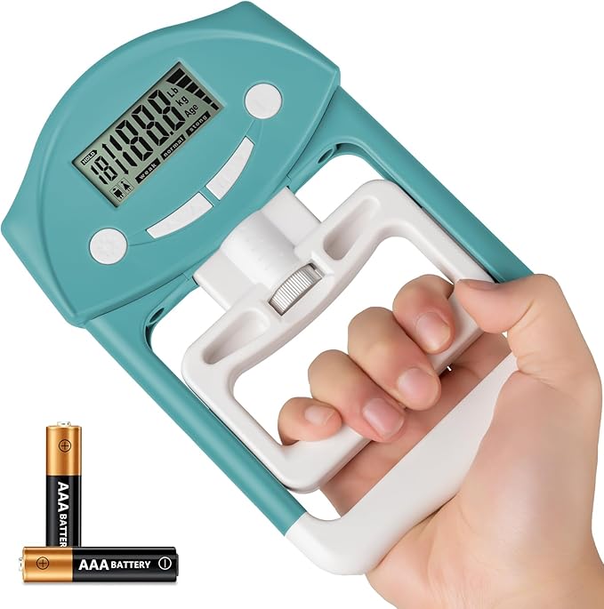 Hand Grip Strength Tester, 220Lbs/99Kgs Hand Grip Dynamometer with LCD Display, Electronic Handgrip Testing for Sports, School, and Home Use