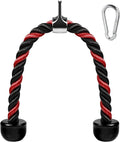 Deluxe Tricep Rope Pull Down Cable, 27 & 36 Inch Rope Length, Easy to Grip & Non-Slip Cable Attachment for Gym Workout Exercise