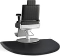 Barber Salon Chair Mat - 3x5 Anti-Fatigue Salon Floor Mat - Black Semi-Circle - 5/8" Thick