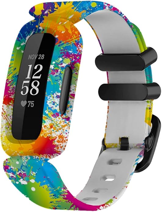 FitTurn Cute Pattern bands Compatible with Fitbit Ace 3 Activity Tracker, Replacement Adjustable Silicone Sport Strap Wristbands Accessories for Ace 3 Tracker