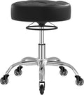 Rolling Stool Heavy Duty 400lb: Super Soft Seat Cushion,360° Swive,Height Adjustability,No Squeaky Noises,No Tip Over, New Upgraded Salon stool Chair, for Tattoo Facial Massage Spa Medical (Black)