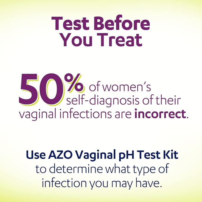 AZO Vaginal pH Test Kit, Clinically-Tested Vaginal Infection Test Kit, FSA/HSA Eligible, Fast & Accurate Results, from The #1 Most Trusted Urinary Health Brand, 2 Self-Tests