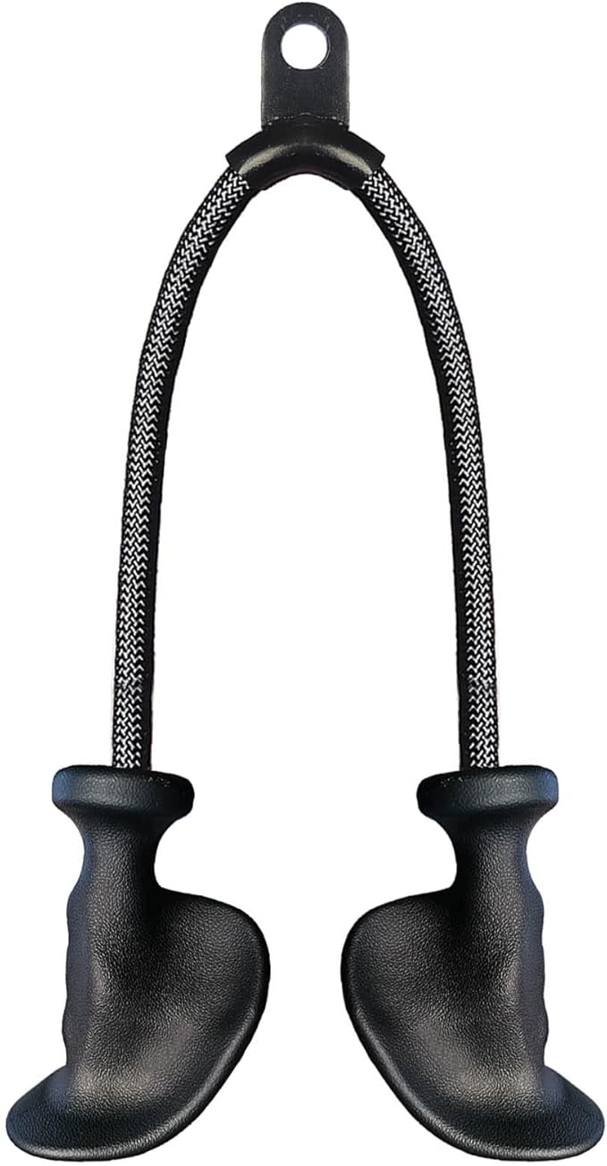 Ergonomic Tricep Rope Pulldown Attachments, Upgraded 27 32 40 & 47 Inch Extra Long Triceps Rope Cable Attachments for Gym, LAT Pull Down Bar for Cable Machine, Tricep Workout Cable Attachments