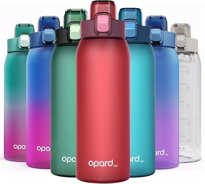 Opard 30oz/32oz Sports Water Bottle with Leak Proof Flip Top Lid BPA Free Tritan Reusable Plastic for Gym and Outdoor, Travel Water Bottle