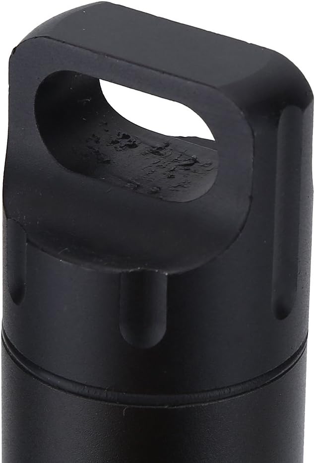 Milltrip Aluminum Alloy Container, Metal Holder Bottle Outdoor Single Chamber Storage Box Mini Container (Black)