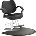 Salon Mat 3′x4′ Barber Shop Chair Mat Anti-Fatigue Salon Floor Mat - Black Semi Circle Salon mats for Hair Stylist - 1/2" Thick Comfort Salon Standing Mat