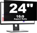 24 Inch Computer Privacy Screen Protector for 16:9 Widescreen Monitors-Anti-Glare & Blue Light Filter,Anti-Spy Film,Reduces Eye Strain (Fits Most Desktop Screens)