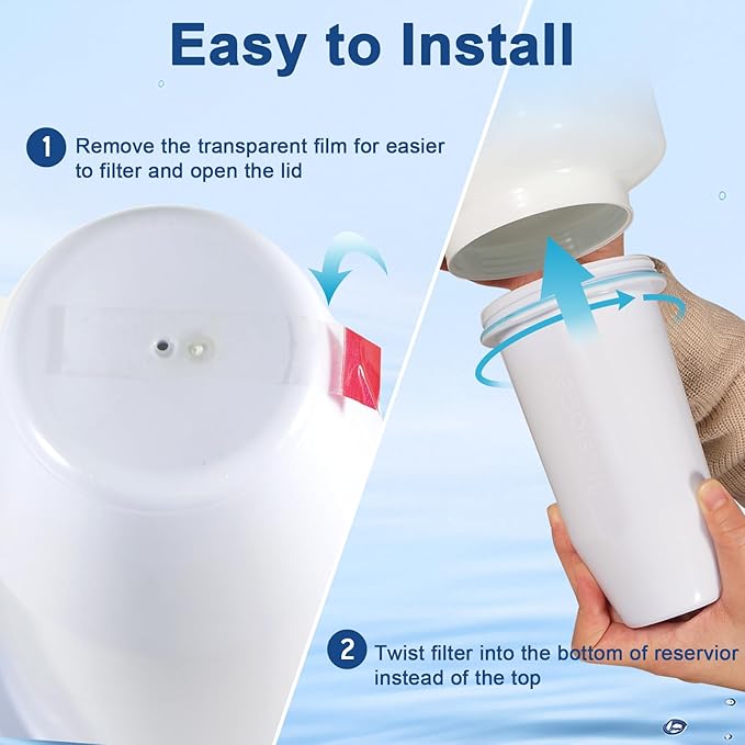 Upgraded 5-Stage Water Filter Replacement for Zero Pitcher & Dispenser, Reduces Lead, Chromium, PFOA & PFOS, Compatible with ZR-001, ZR-004, ZR-017, 8-Pack