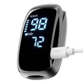 Finger Pulse Oximeter, Fingertip Blood Oxygen Saturation with Pulse Monitor, Oximeter with Lanyard, Pulse Oximeter for Sport and aviation use (LED black)