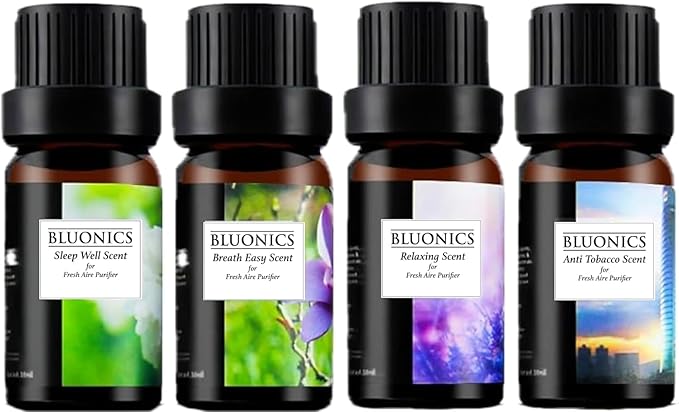Bluonics Fresh Aire 3 Pack Water Air Washer, Air Revitalizer & Freshener with 4 Fragrance Bottles, 7-Color LED Night Light & White Noise Feature
