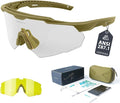 Shooting Glasses Anti Fog with High Definition Lenses, ANSI Z87.1 Certified Tactical Safety Glasses for Men Women