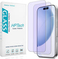 HPTech 2 Pack Anti Blue Light Screen Protector for iPhone 17 Pro 6.3 Inch Eye Protection Tempered Glass Film, Easy to Install, Bubble Free