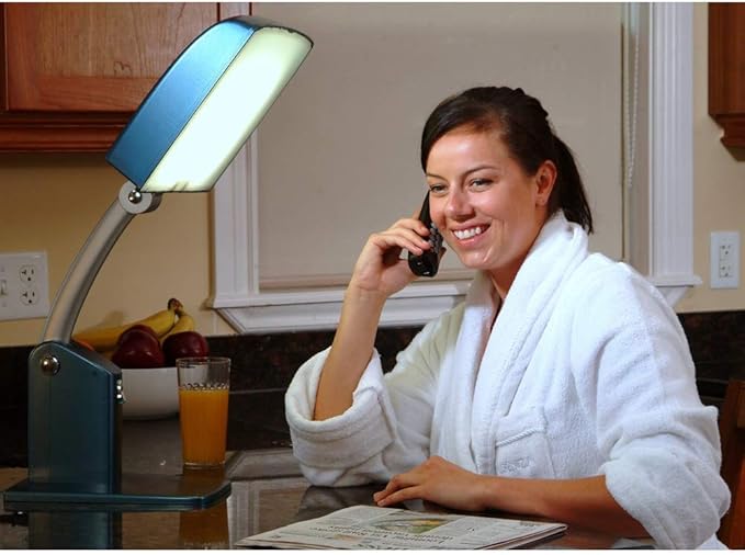 Carex Day-Light Sky Bright Sunlight Therapy Lamp, 10000 LUX Therapy Lamp at 12 Inches, LED Bright White Light with Adjustable Height and Brightness Levels for Mood
