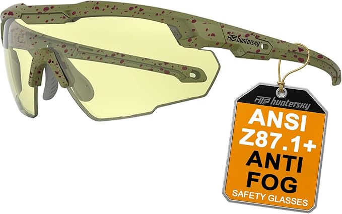 HTS HUNTERSKY Ballistic Tactical Shooting Glasses ANSI Z87+ UV400 Protective Eyewear