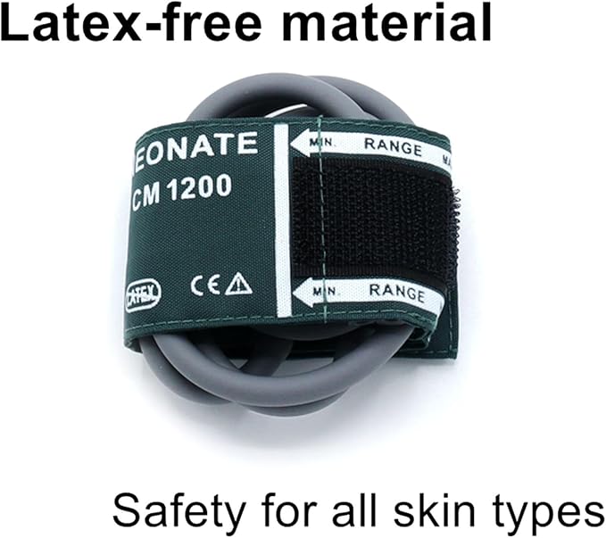 Blood Pressure Cuff with Double Tubes for Neonate 6-11 cm, Reusable Nylon Replacement Blood Pressure Cuff, No Connector