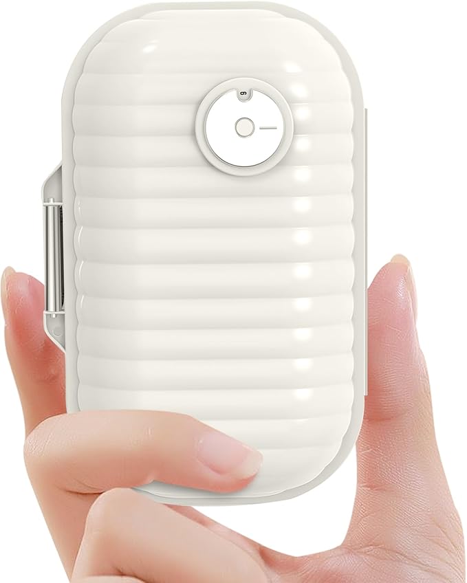 Travel Pill Organizer, 7 Day Portable Pill Case, Small Pill Box for Pocket Purse Portable Medicine Vitamin Container (Pearl White,1 Pack)