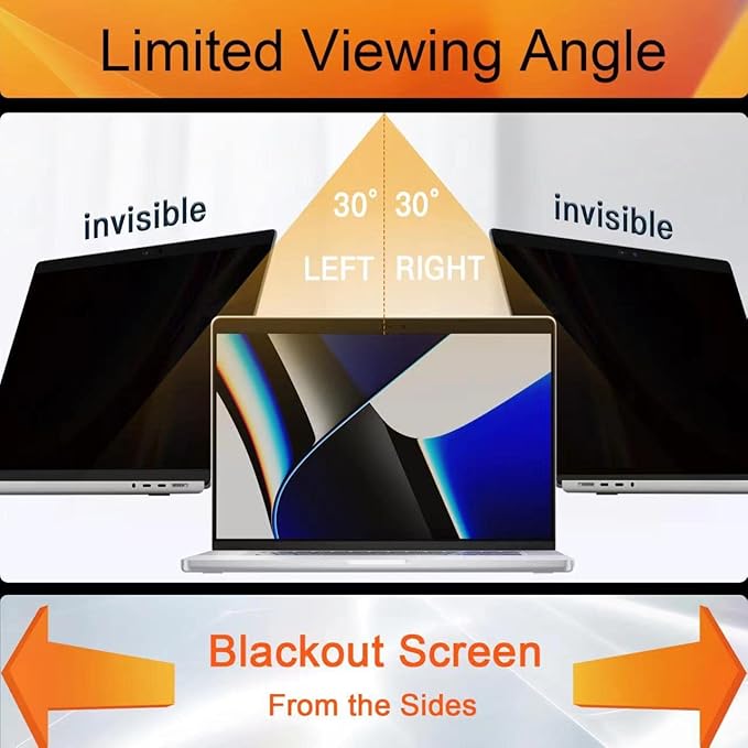 Mamol Magnetic Privacy Screen for MacBook Pro 13 Inch(2016-2022, M1, M2), Anti Glare Blue Light Filter with Camera Cover, Anti Spy Laptop Screen Protector
