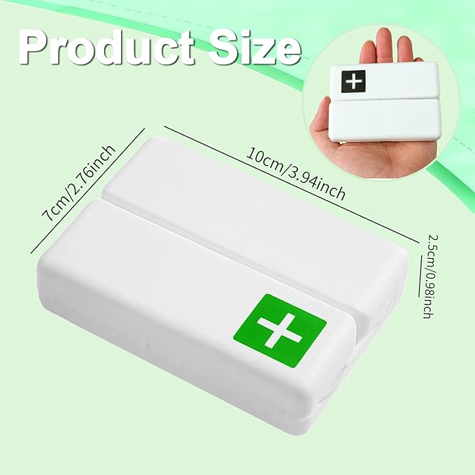 Small Magnetic Pill Case, 7-Day Weekly Pill Box Container, 7 Compartments Medicine Organizer Dispenser, Travel Daily Medication Holder Planner for Vitamin, Meds, Fish Oils, Supplement
