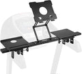 INMAKER Treadmill Desk Attachment, Universal Treadmill Laptop Holder Adjustble Height Width, Aluminum Laptop Stand for Treadmill with Tray Black