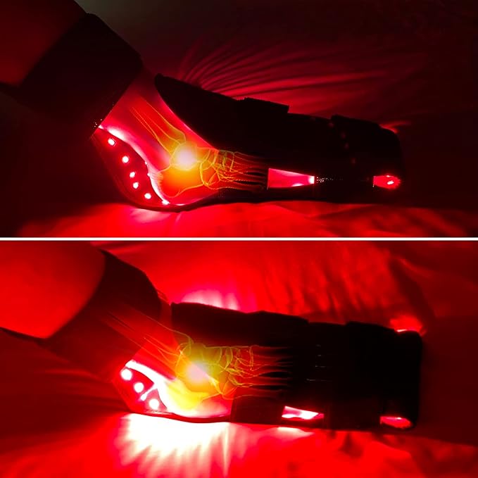 JOBYNA Red L.Ight & I.nfrared L.Ight for Foot or Body, 150PCS 640/660nm Red L.Ight & 850nm I.nfrared L.Ight for Foot, 3 Level Temperature, 10/20/30mins Timer and Pulse Mode