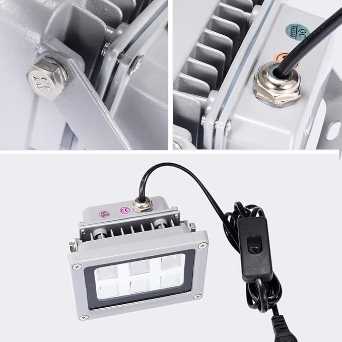 3D Printer UV Resin Curing Light with Solar Turntable 360°Rotating Stand for SLA DLP LCD 3D Printer Solidify Photosensitive Resin 405nm UV Resin Affect, DIY Curing Enclosure