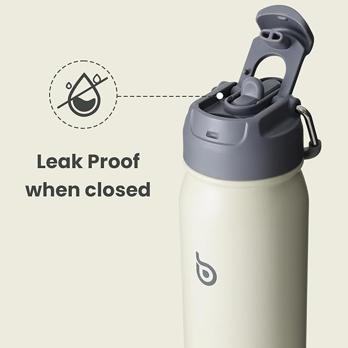 BOTTLE BOTTLE 24oz Insulated Water Bottle Stainless Steel Sport Water Bottle with Straw and Adjustable Lid Daily Pill Organizer