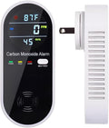 3-in-1 Carbon Monoxide Detector, Carbon Monoxide Detector Plug in Wall with Temperature & Humidity Display, CO Alarm Monitor with Color LCD Display, Accurate & Easy to Install