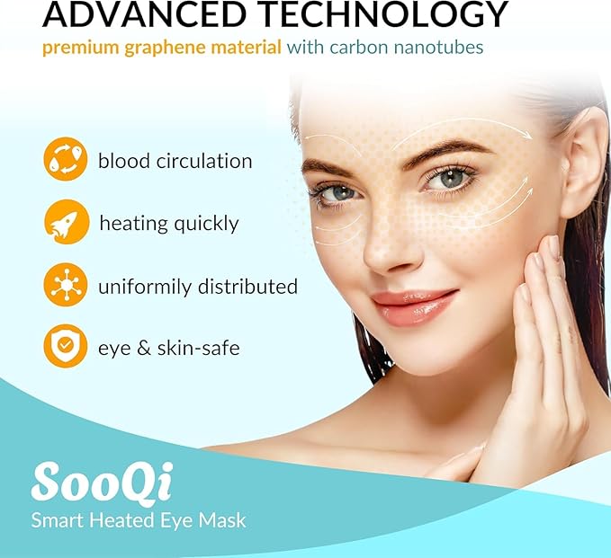 2026 Rechargeable Heated Eye Mask - Cordless, Weighted Compress for Dry Eyes, Eye Fatigue, Sleep & Travel