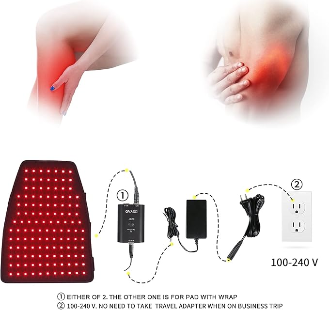 DGXINJUN Red Light Therapy Device for Body Calf Arm Pain Relief Near Infrared Light Therapy 850nm LED Muscle Wrap for Leg Home Use Nerve Damage Deep Penetrating Heals