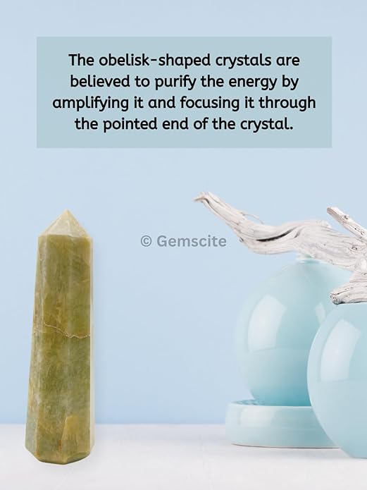 WholesaleGemShop 3 Inch Gemstones Obelisk Tower Jumbo Facet Aura Rock Crystal Natural Polished Earth Wand Spirit